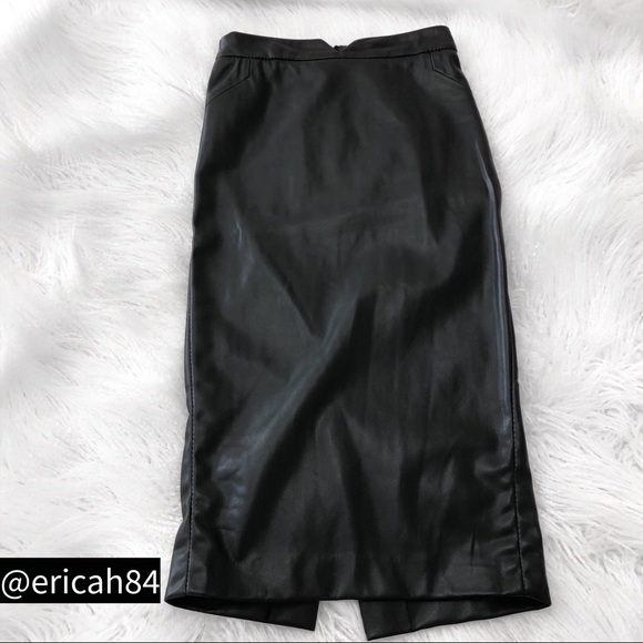 Zara Dresses & Skirts - Zara soft faux leather high waist pencil skirt